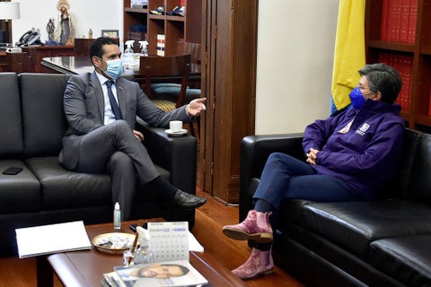 Ministro Daniel Palacios y Alcaldesa Claudia López