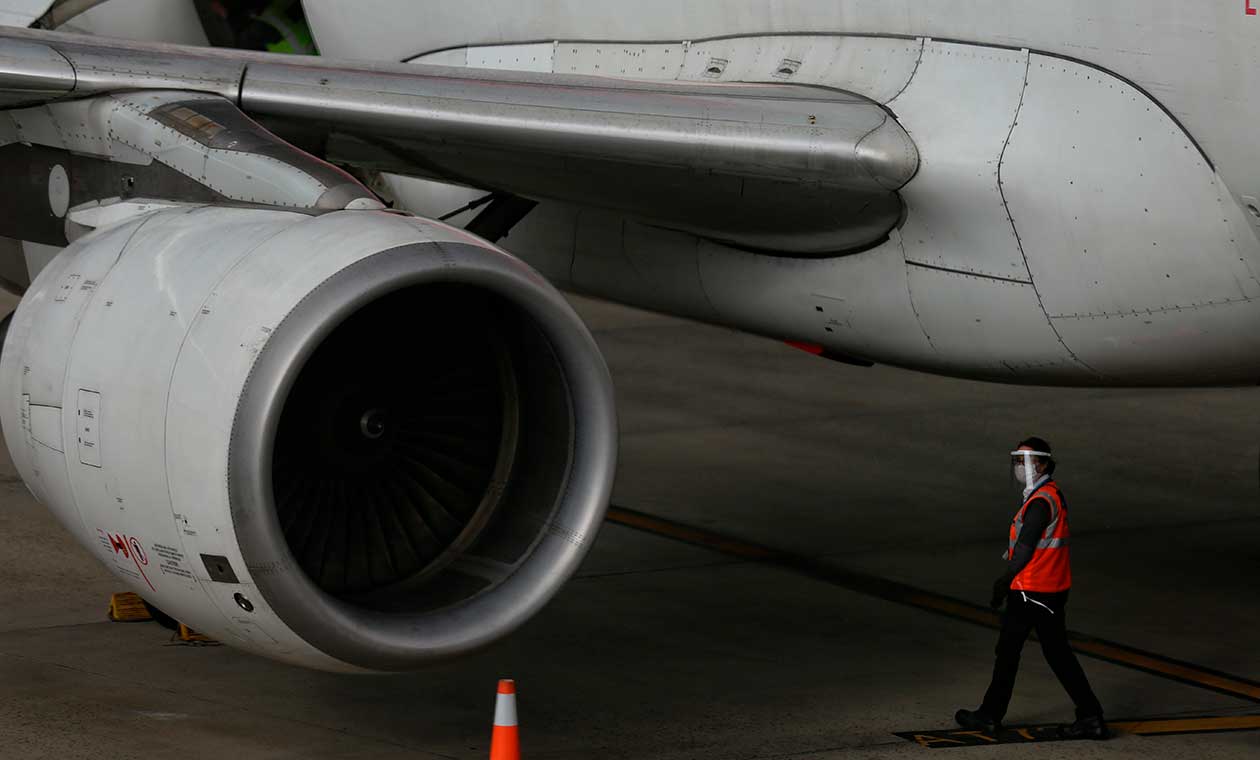Imagen de turbina de un avión