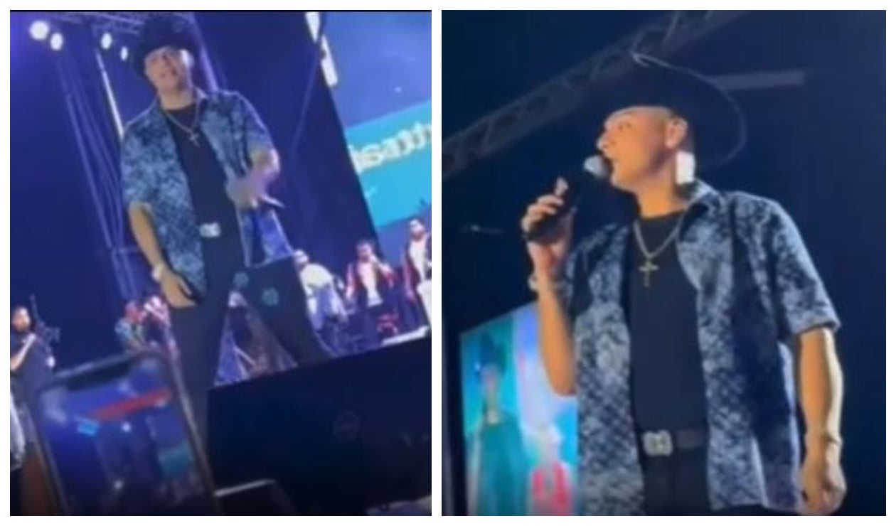 Eduin Caz le lanzan cerveza en concierto