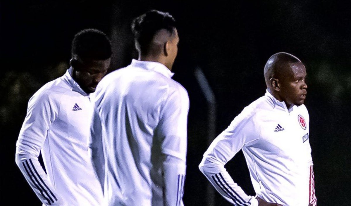 Selección Colombia, entrenamiento Uruguay