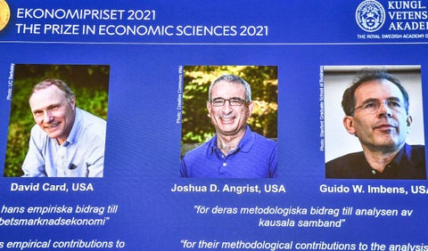 David Card, Joshua Angrist y Guido Imbens ganan Premio Nobel de Economía 2021