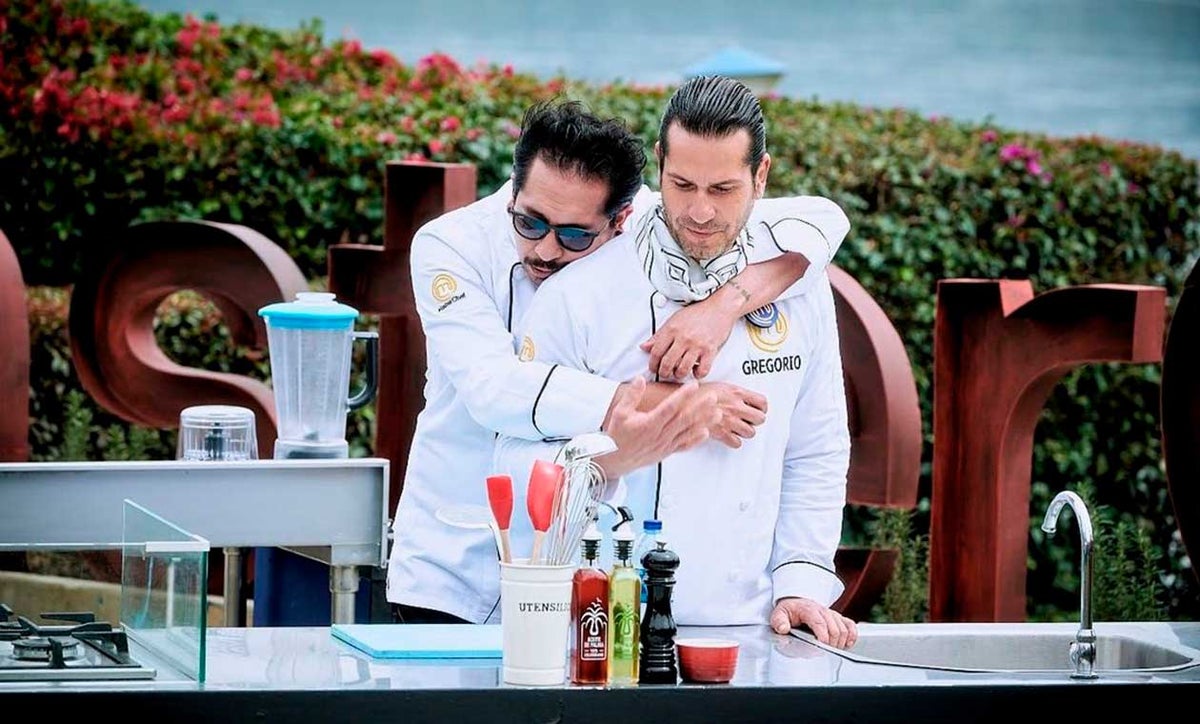 Frank Martínez junto a Gregorio Pernía en Master Chef Celebrity