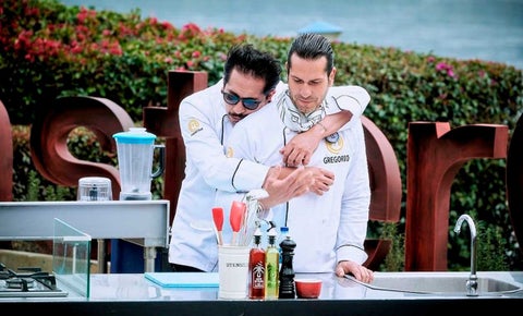 Frank Martínez junto a Gregorio Pernía en Master Chef Celebrity