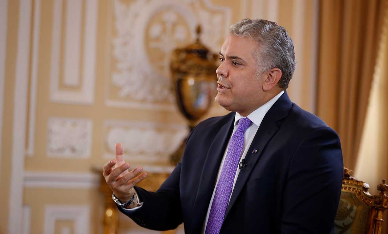 Iván Duque, presidente de Colombia, en Palacio de Nariño
