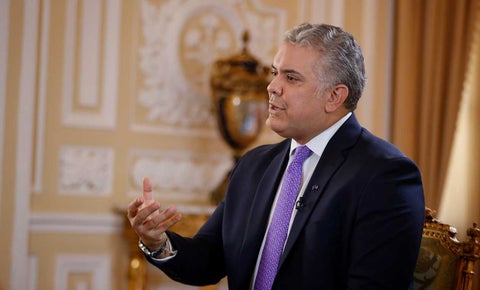 Iván Duque, presidente de Colombia, en Palacio de Nariño