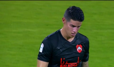 James Rodríguez en su debut con Al Rayyan