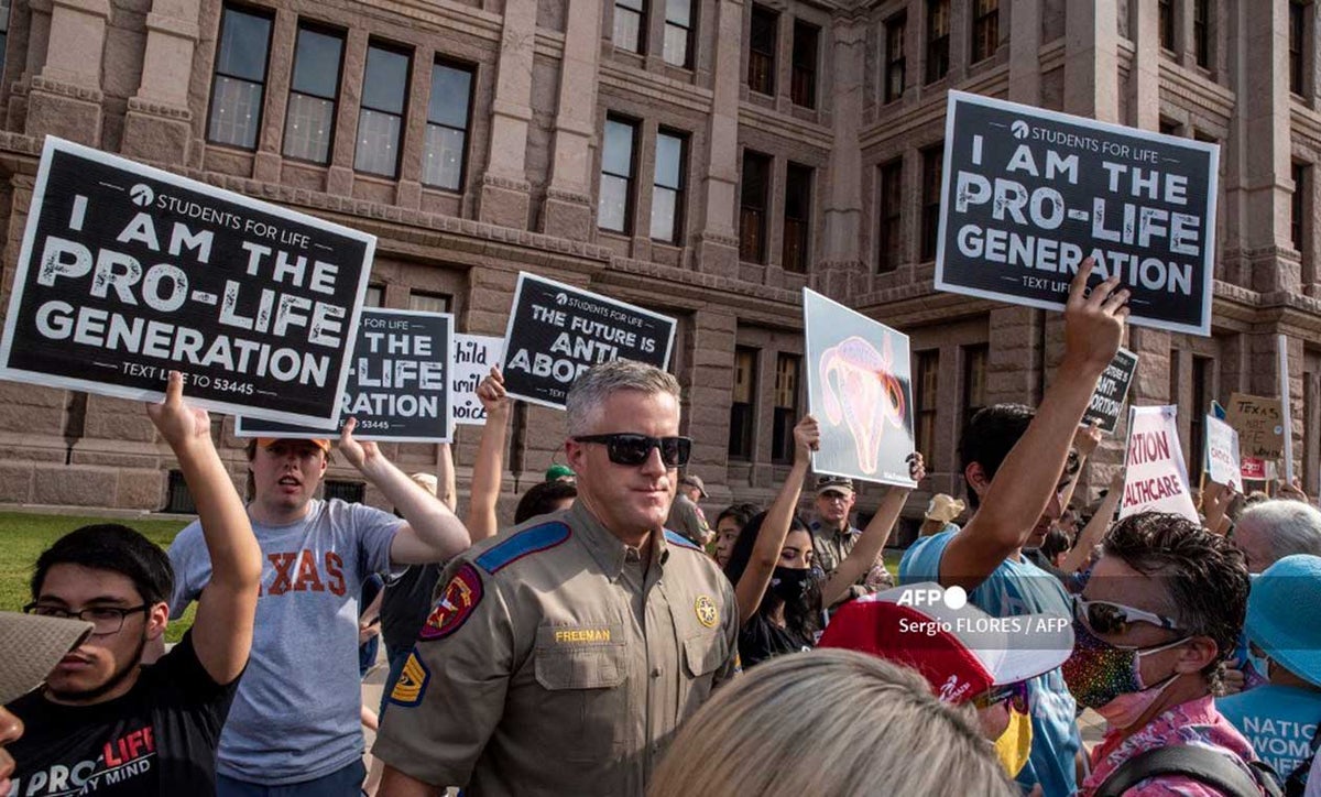 Manifestantes en Texas