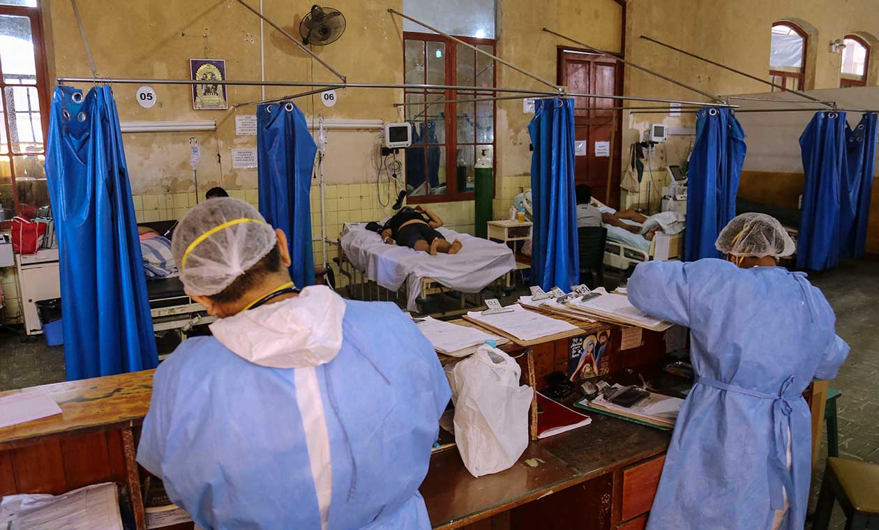 Personas enfermas de malaria