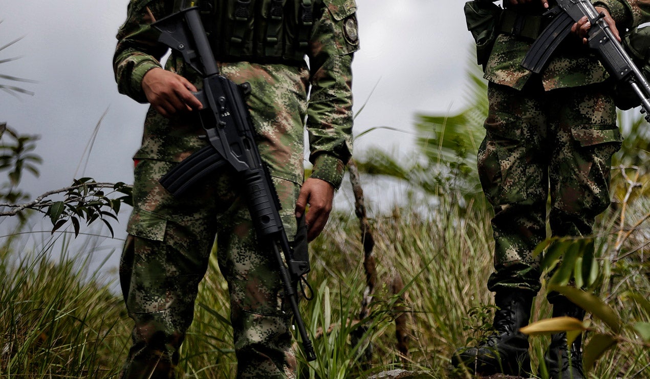 Militares en campo en operativo