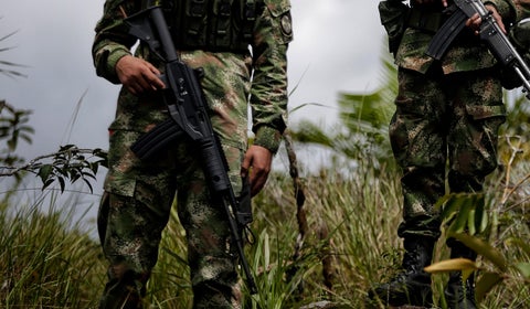 Militares en campo en operativo