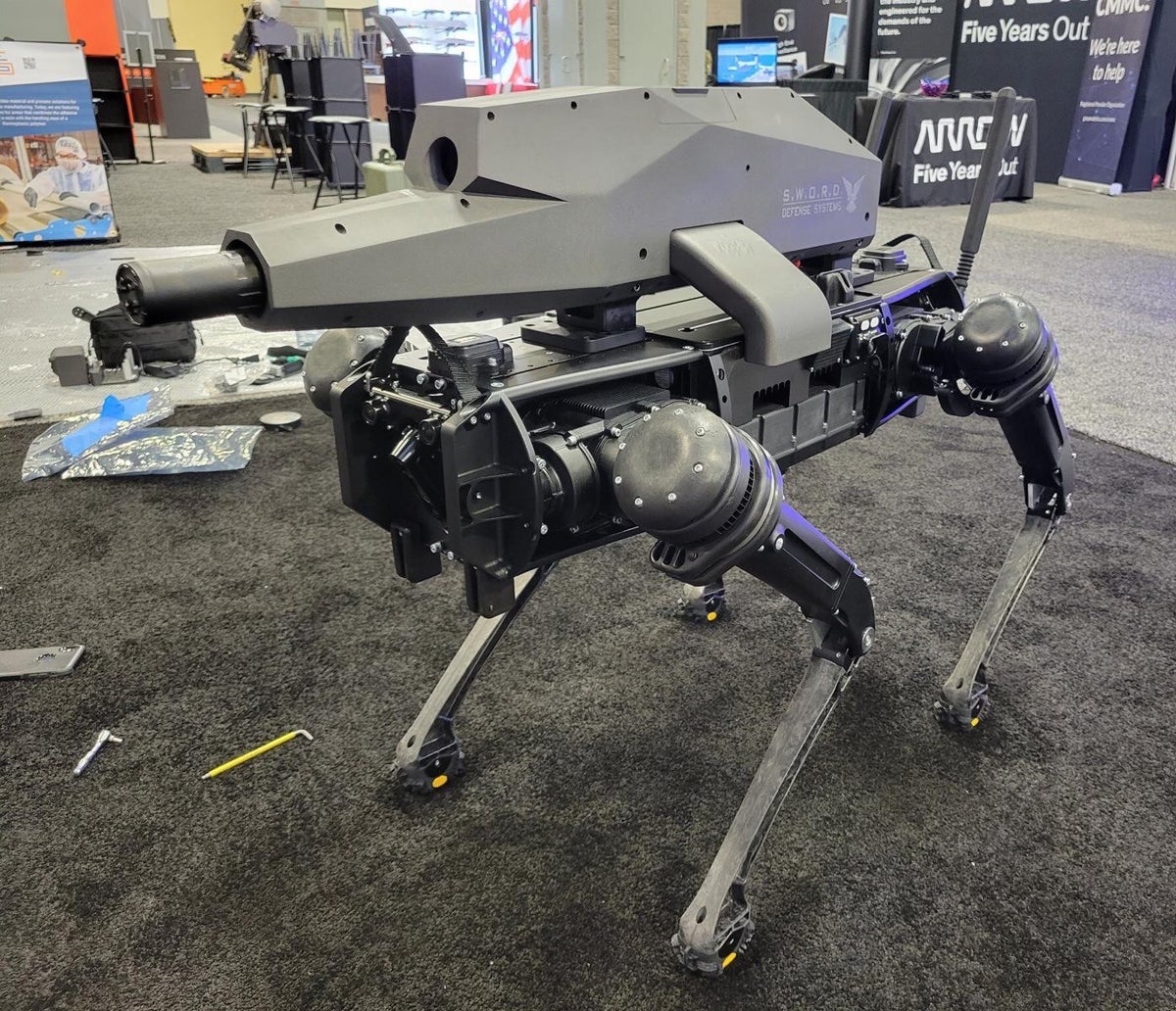 Perro robot con arma