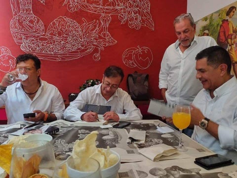 Gustavo Petro, Holman Morris y Jorge Iván Ospina