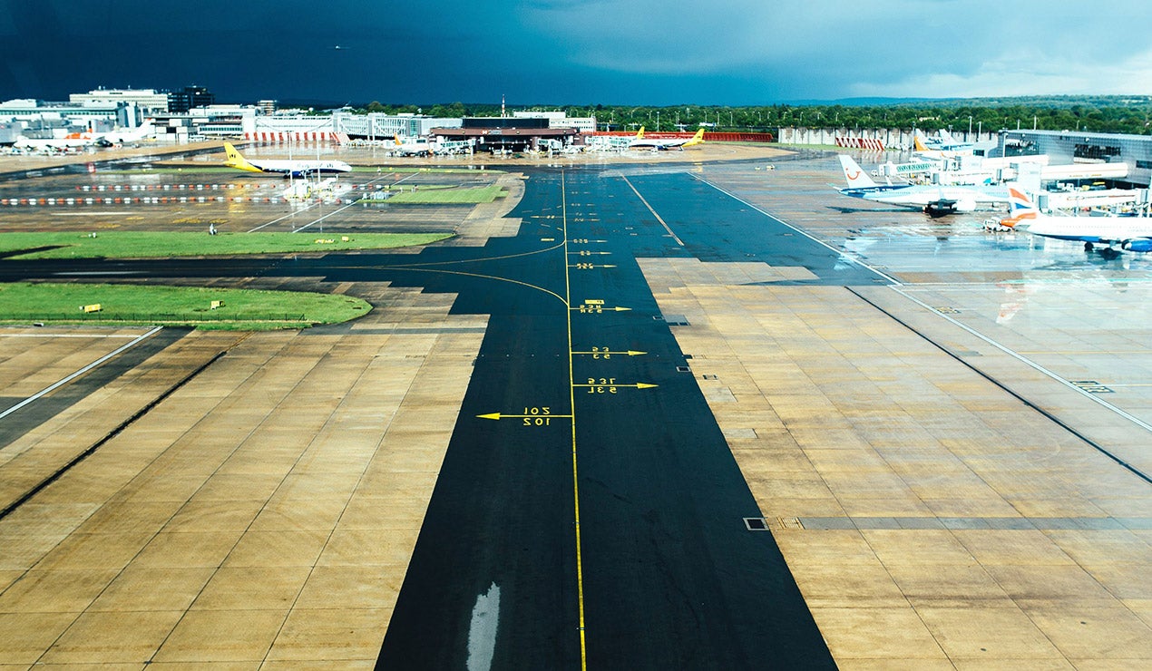 Pista de aterrizaje de un aeropuerto