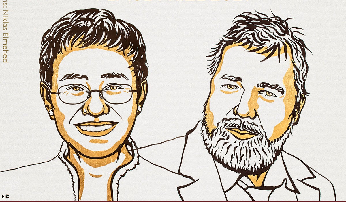 Maria Ressa y Dimitri Muratov, ganadores del premio Nobel a la Paz