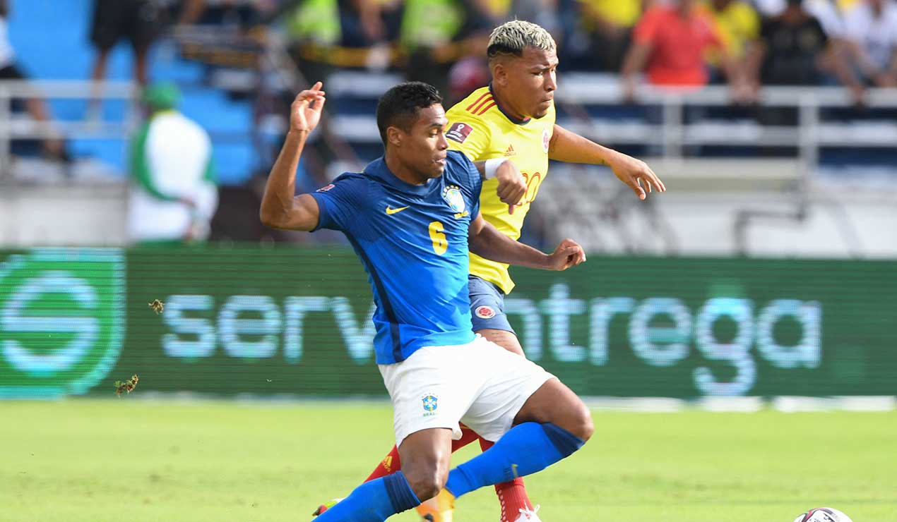 Roger Martínez con la Selección Colombia vs Brasil