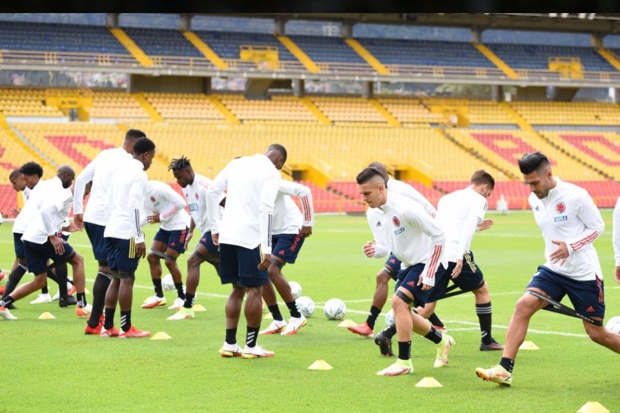 Selección Colombia entrenando en Bogotá