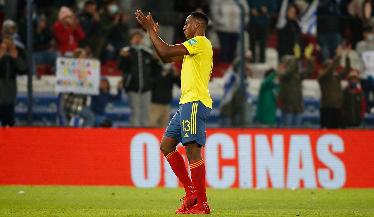 Yerry Mina juega con la Selección Colombia