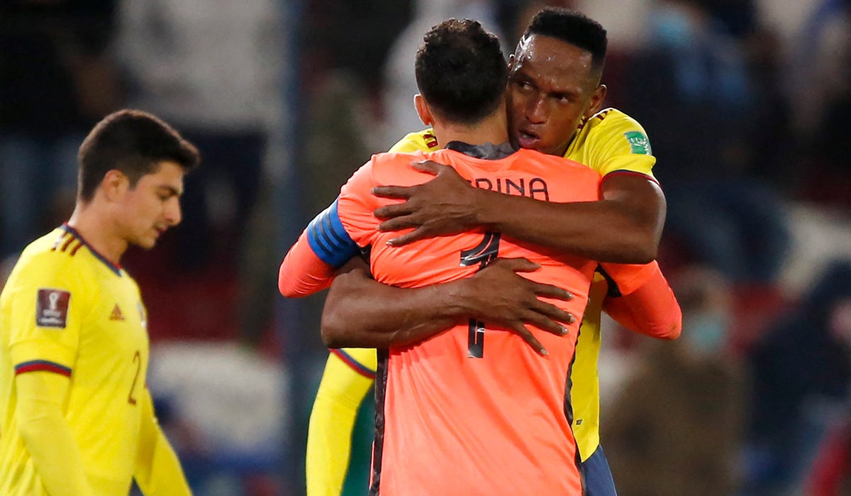 Yerrry Mina y David Ospina en Eliminatorias con la Selección Colombia