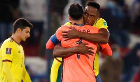 Yerrry Mina y David Ospina en Eliminatorias con la Selección Colombia