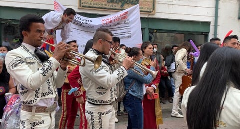 Mariachis para la alcaldesa de Bogotá