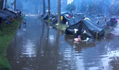 Resguardos de comunidad Embera inundados en el Parque Nacional