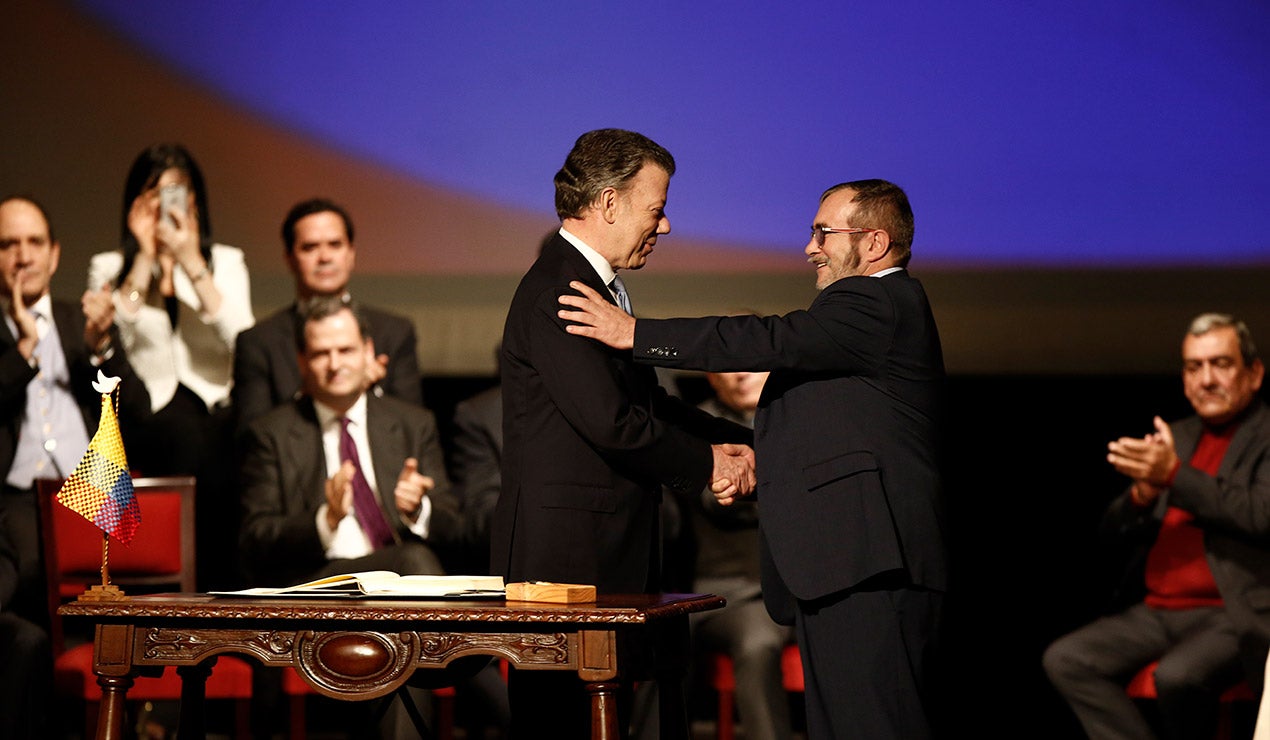 Firma de acuerdos de paz con las Farc