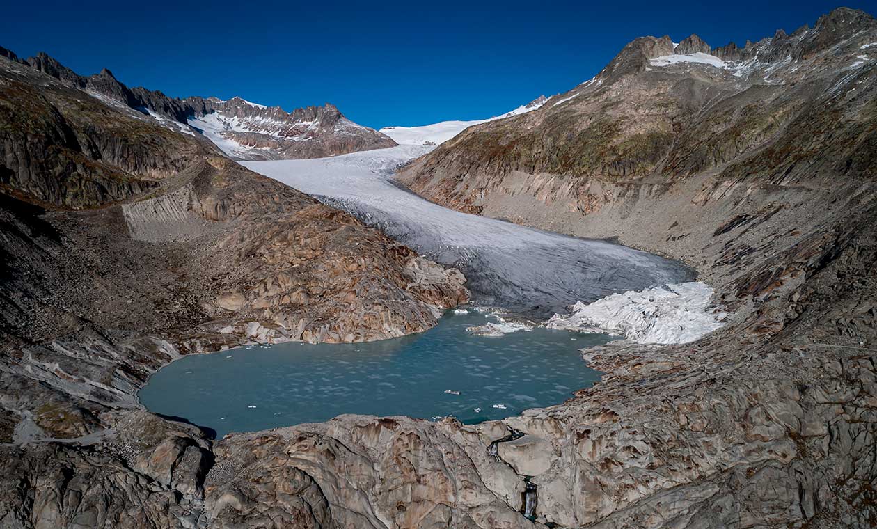 Glaciar del Ródano se derrite