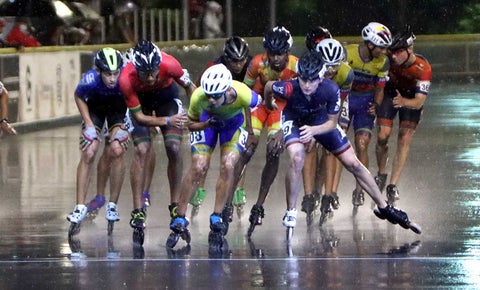 Mundial de patinaje - Ruta lluvia