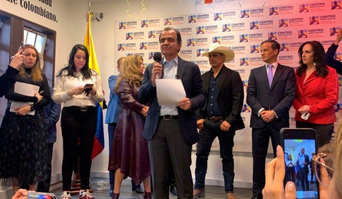 Óscar Iván Zuluaga, candidato presidencial del Centro Democrático