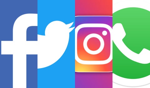 Redes sociales - Facebook Twitter Instagram y WhatsApp