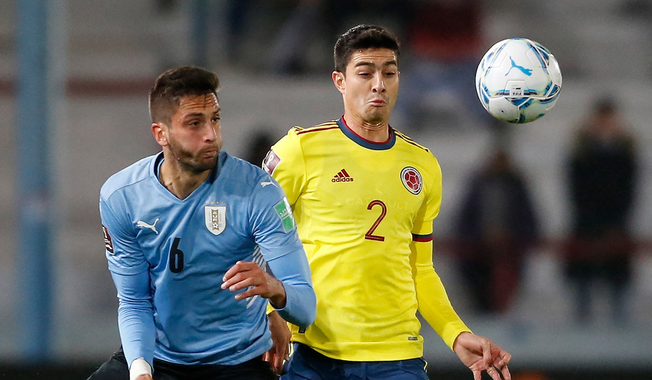 Stefan Medina jugando con la Selección Colombia