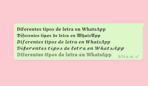 Tipos de Letra en WhatsApp