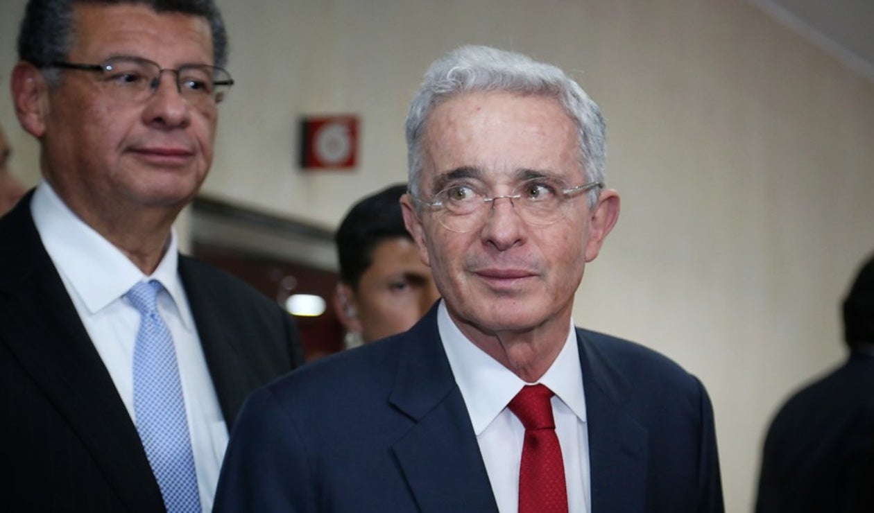 Álvaro Uribe Vélez en la Corte Suprema de Justicia.