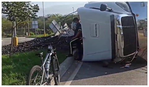 Accidente en anillo vial