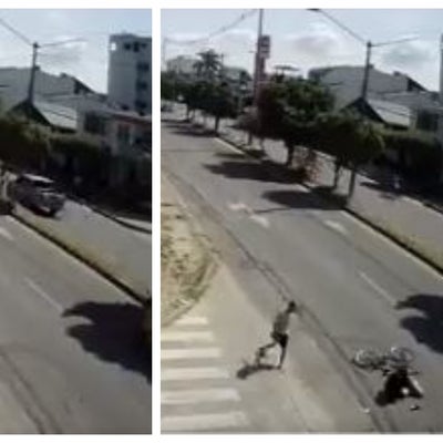 Camioneta atropella a mujer y su hijo en Yopal cuando iban en bicicleta