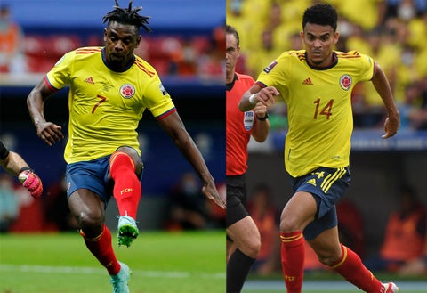 Duván Zapata y Luís Fernando Díaz, futbolistas colombianos