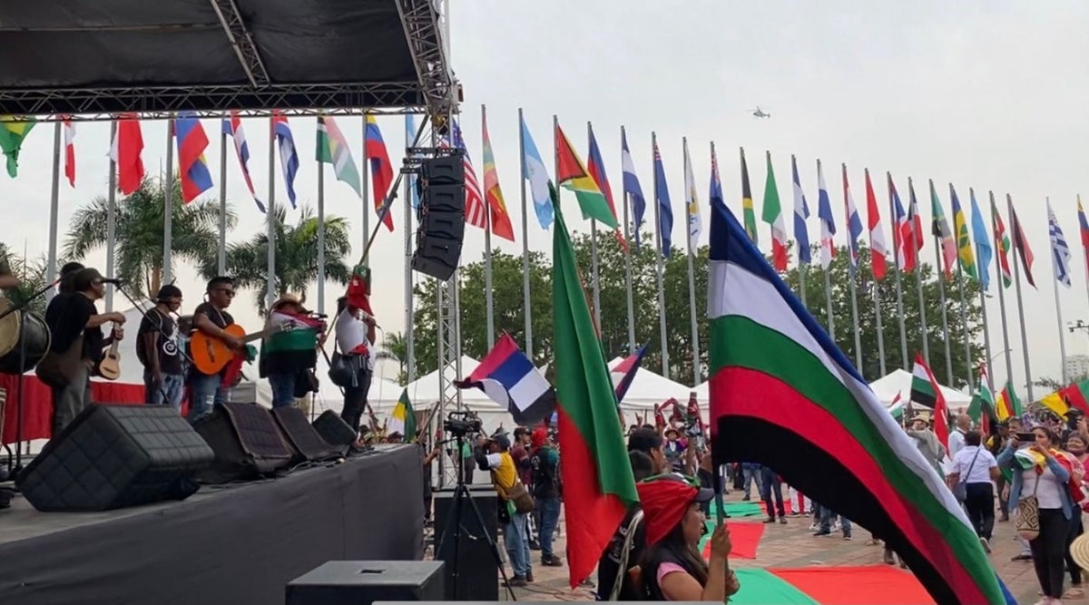 Minga Indígena en sus actividades en Cali