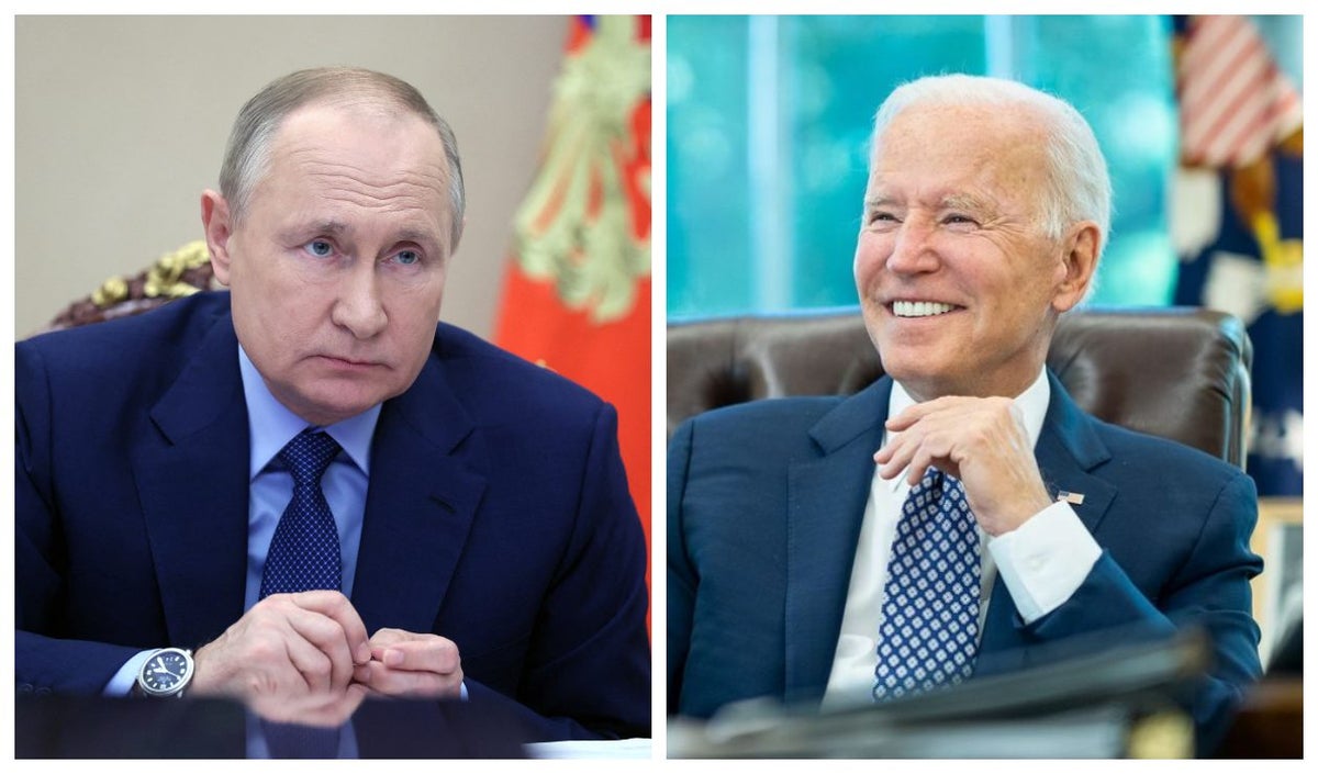 Vladimir Putin y Joe Biden