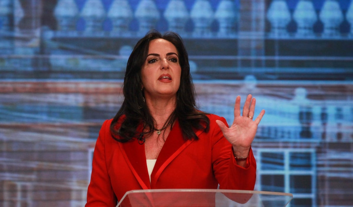 María Fernanda Cabal durante debate de precandidatos del Centro Democrático