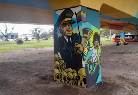 Mural contra la policía