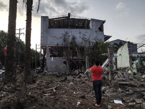Explosión de un carro bomba, en Saravena (Arauca).