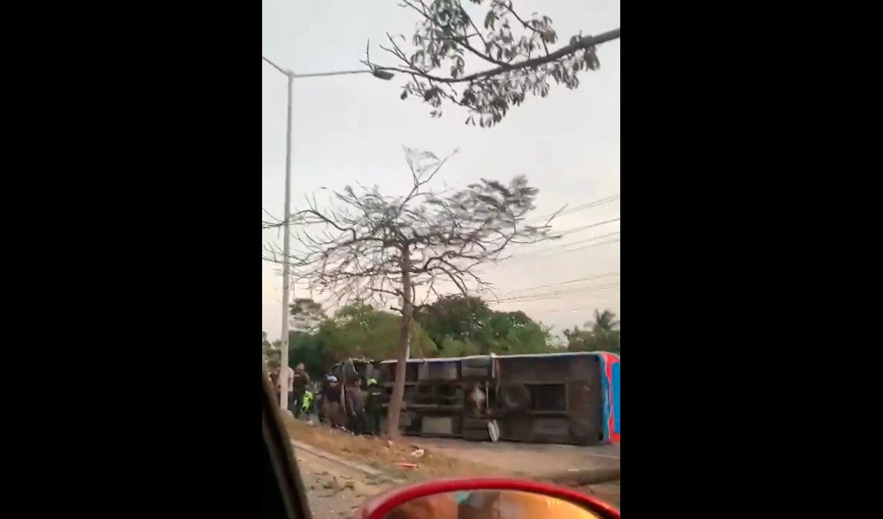 Accidente en vía de Barranquilla