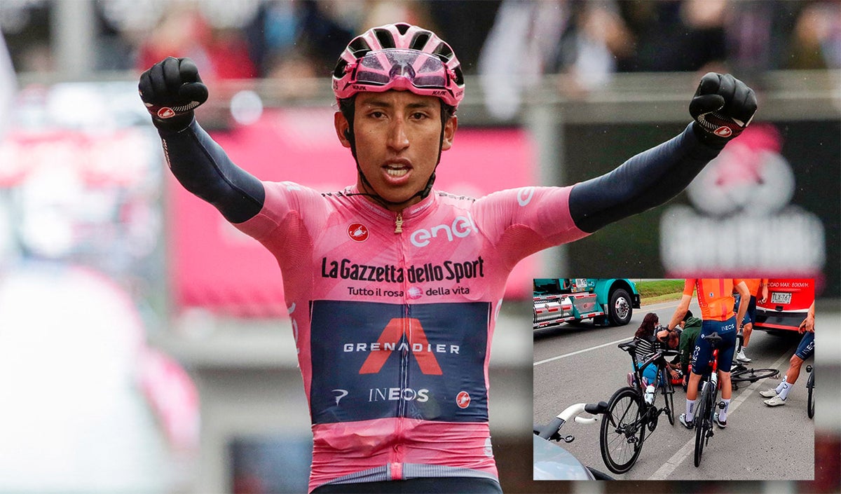 Accidente de Egan Bernal en vía de Colombia