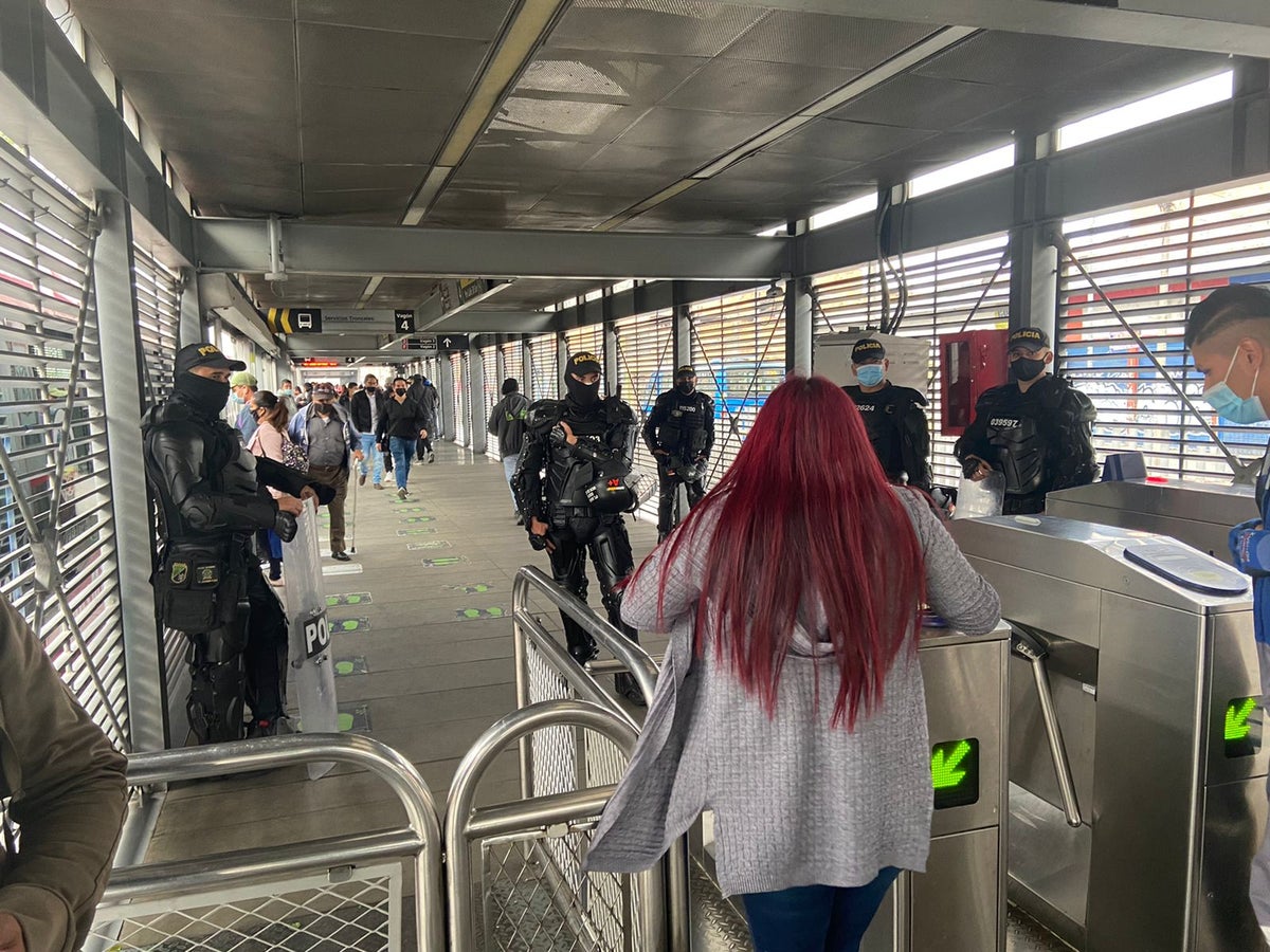 Estación de Transmilenio Patio Bonito en Bogotá.