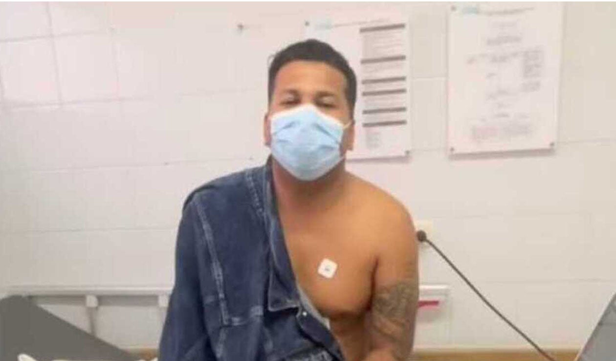 Diomedes Dionisio Díaz hospitalizado en Necoclí, Antioquia.