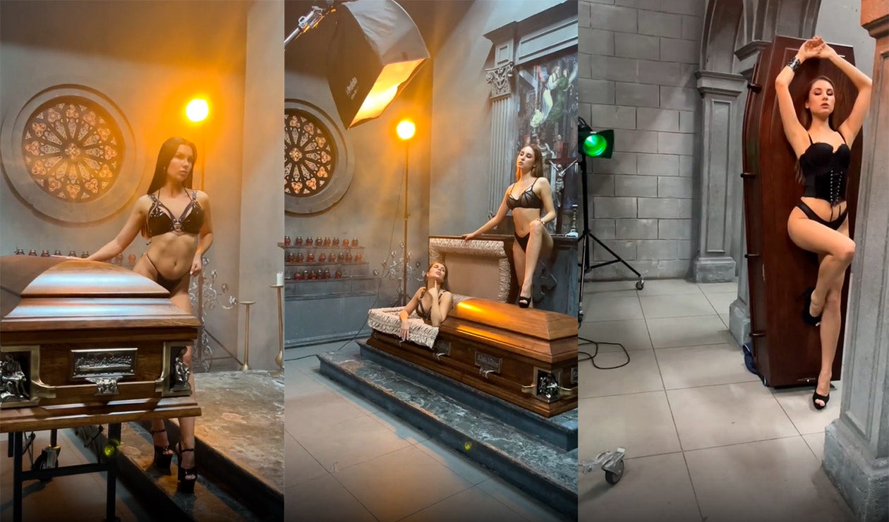Mujeres en lencería protagonizan comercial de funeraria