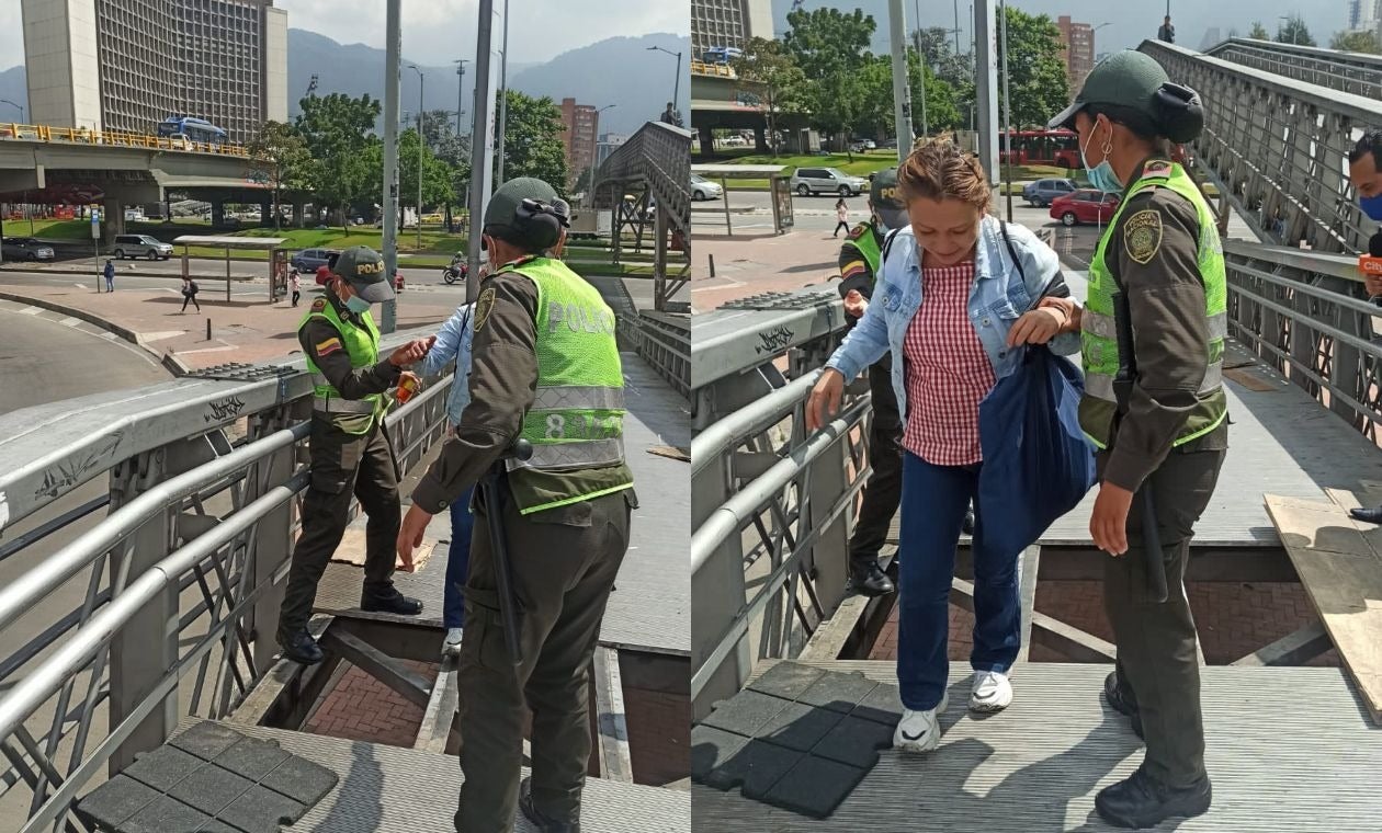 Puente peatonal de la carrera 30 con calle 26