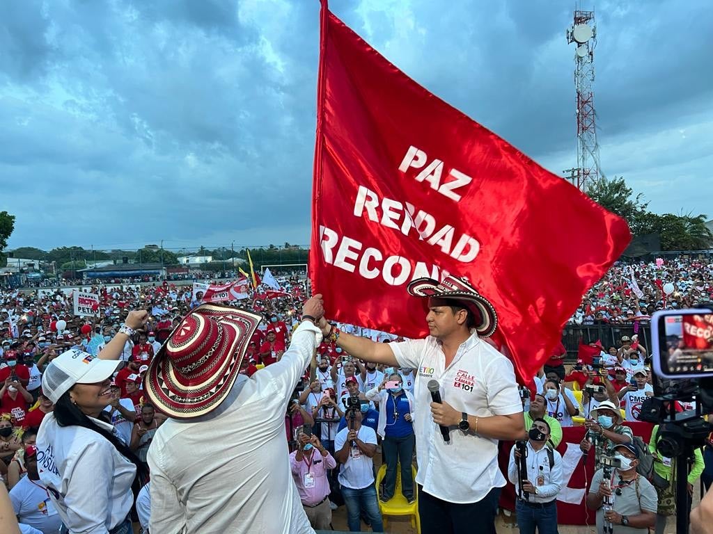 La reunión política fue Montelíbano.