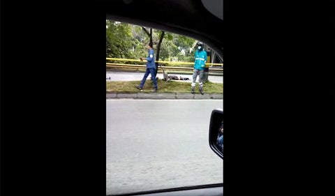 Accidente de motociclista en Medellín