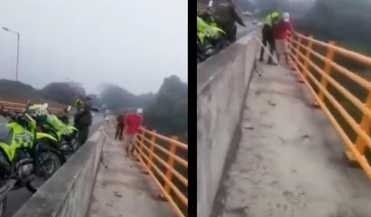 Anciano intenta saltar de puente en Ibagué
